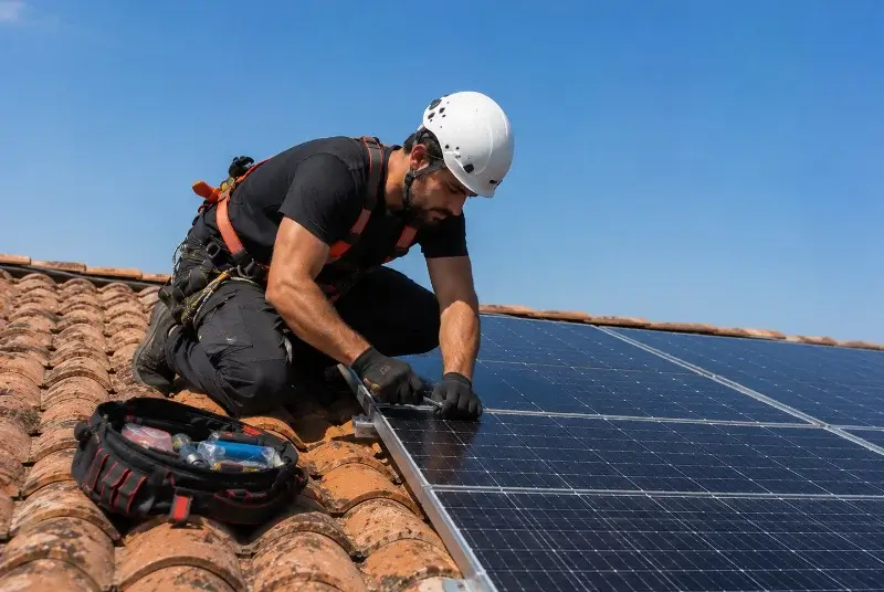 Maintenance et monitoring de panneaux solaires à Domazan